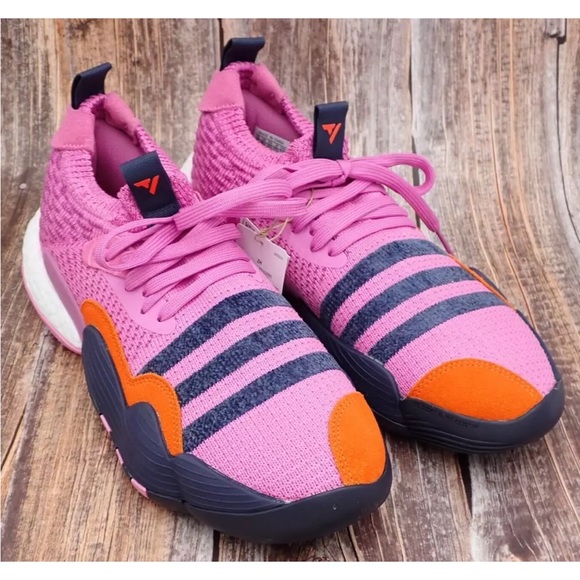 Adidas Trey Young 2 Pink Trap House Prime Knit Basketball Shoes Mens Size 9 Pink